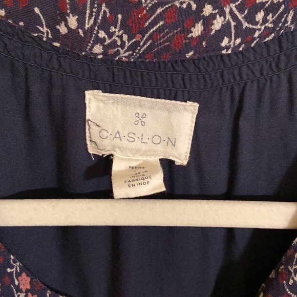 Caslon floral dress 3/4 sleeve Size M, EUC, Tie at waist Pretty spring dress! - Picture 5 of 14